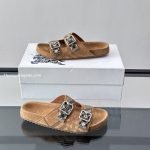 Check Suede Urchin Sandals In Brown – Bbrs7