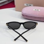 Acetate Oval Sunglasses In Black Mua06S-F – Sg203
