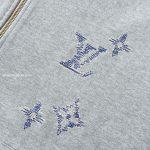 Embroidered Signature Zipped Hoodie In Grey 1Ak7Fg