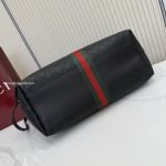 Giglio Large Tote Bag Black Soft Perforated GG Leather