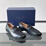 Granville Loafers Black Smooth Calfskin And Black Oblique Jacquard – Cd488