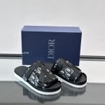 Alpha Sandals Black Oblique Jacquard – Cds42