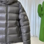 Maya Hooded Short Down Jacket In Grey