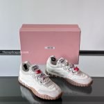Miumui Tyre Technical Fabric And Suede Sneakers In White
