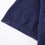 Monogram Short-Sleeved Crewneck In Navy Blue 1Ak721