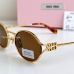 Oval Frame Sunglasses In Gold Smu52Ys – Sg206