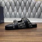 Aqua Sandals Beige And Black Oblique Jacquard – Cds45