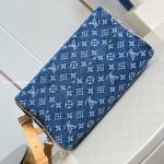 Speedy 30 Bandouliere Bag Blue Monogram Flowers Denim M27556