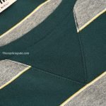Striped Logo-Patch Sweatshirt In Green And Grey – Sk798