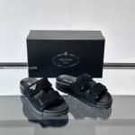 Suede Band Sandals In Navy Blue – Pds45