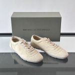 Suede Sneakers In Beige