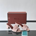 Summer Charms Sandals Light Pink Suede Goatskin