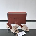 Summer Charms Sandals White Suede Goatskin