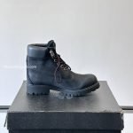 Timberland X Ch Triple Cross Patch Boots In Black