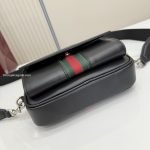 Web Trademark Mini Bag Black Soft Leather