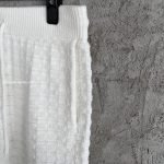 White Boucle Shorts