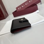 Bi-Colour GG Marmont Card Case Black Leather