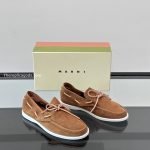 Brown Nubuck Boat Loafers