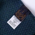 Cotton T-Shirt With Damier Jacquard Fabric In Green And Blue 1Ahbct