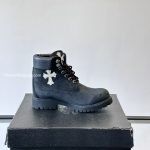 Cross Patch Boots In Black With Cross White
