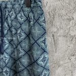 Dark Green Radiating Monogram Silk Shorts