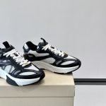 Demivee Mesh And Suede Sneakers In White And Black – Vl229