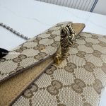 Dionysus Small Shoulder Bag Beige GG Canvas
