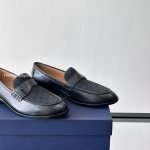 Granville Loafers Black Smooth Calfskin And Black Oblique Jacquard – Cd488