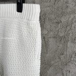 Green & White Tennis Stripe Crochet Shorts
