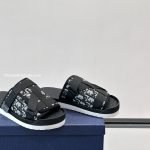 Alpha Sandals Black Oblique Jacquard – Cds42