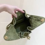 25 Hobo Bag Khaki Suede Leather