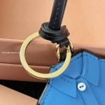 Leather Shirt Keychain In Blue