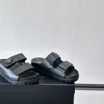 Leather Strap Slides In Black – Pds44