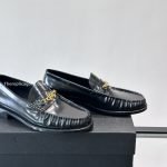 Ma Chain Leather Loafers In Black – Ri98