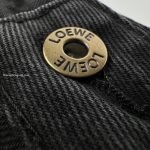Anagram Baggy Denim Pants In Black