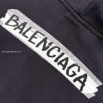Masking Tape Oversized Zip-Up Hoodie In Faded Black – Sk804