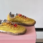 Miumui Tyre Technical Fabric And Suede Sneakers Topaz