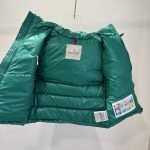 Moncler Ania Hooded Down Gilet In Green