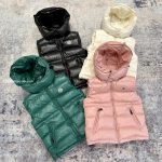 Moncler Ania Hooded Down Gilet In Pink