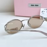 Oval Frame Silver-Tone Sunglasses Smu52Ys – Sg202