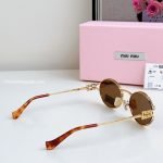 Oval Frame Sunglasses In Gold Smu52Ys – Sg206
