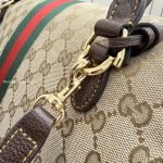 Paparazzo Large Top Handle Bag Sand And Brown GG Canvas