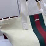 Positano Medium Tote Bag Ivory Washed-Effect Canvas