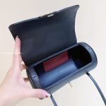 Preppy Coco Small Bowling Bag Black Shiny Caviar Leather