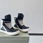 Rick Owens Geobasket High-Top Sneakers In White And Black – Ro41