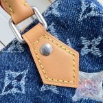 Speedy 18 Bandouliere Bag Blue Monogram Denim Flowers M27557