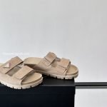 Suede Band Sandals In Desert Beige – Pds47