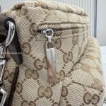 Tag Medium Crossbody Bag Sand And Brown GG Canvas