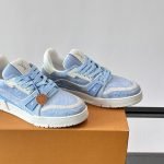 Trainer Sneakers Blue Canvas 1Akbbs