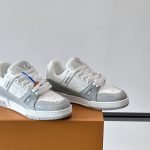 Trainer Sneakers Grey Textured Calfskin 1Akcja
